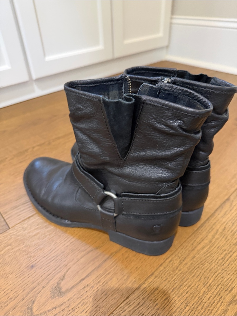 Born Black Leather Harness Moto Boots - Picture 16 of 16